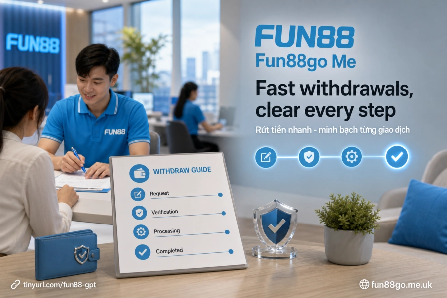 Quy trình rút tiền Fun88 hạn mức phương thức và thời gian hoàn tất giao dịch