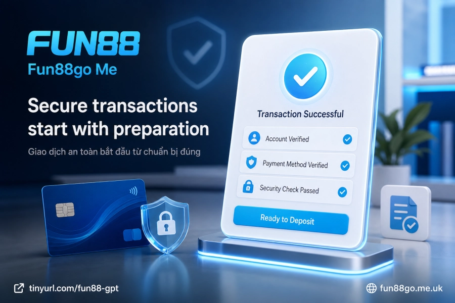 chuẩn bị nạp tiền Fun88 KYC xác minh tài khoản giao dịch an toàn