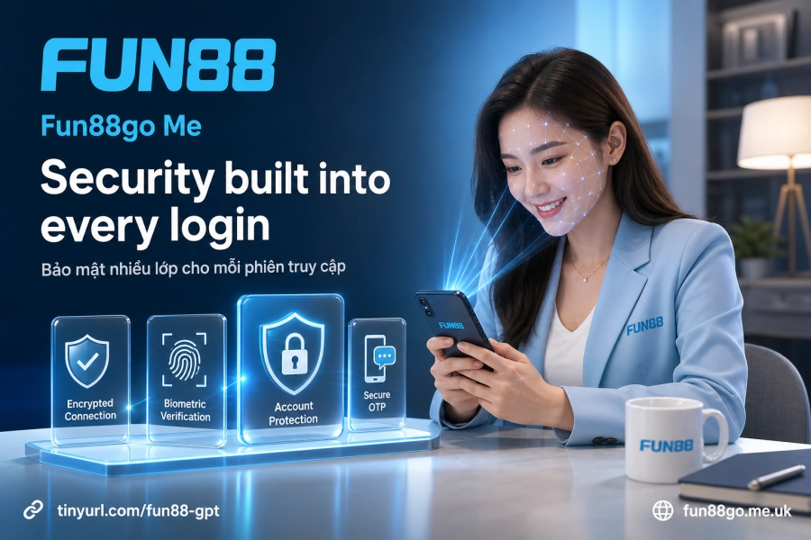 cơ chế bảo mật đăng nhập Fun88 SSL chống brute force phát hiện bất thường
