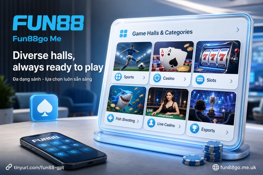 Sảnh casino 3D game siêu tốc bắn cá Fun88 danh mục trò chơi