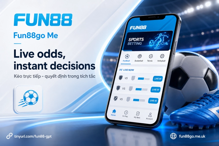 Cá cược thể thao kèo trực tiếp in-play Fun88 Saba Sports IM Sports
